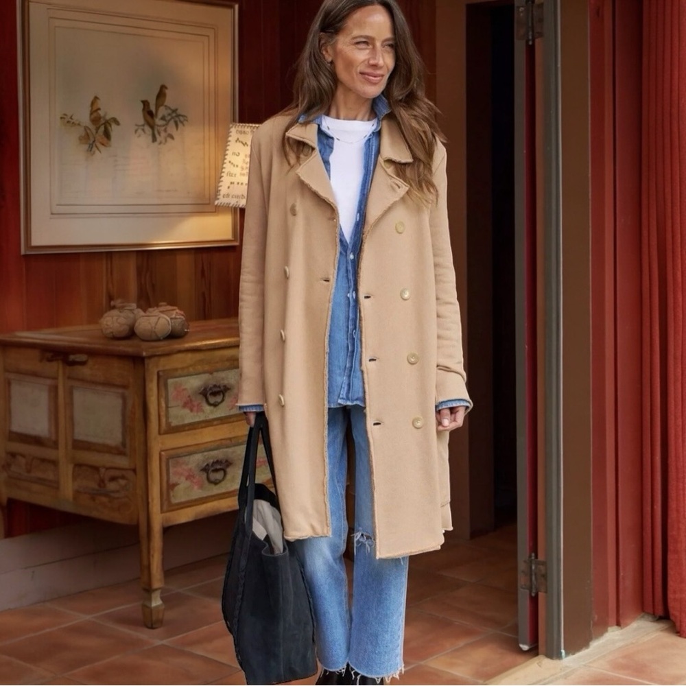 Frank & Eileen Camel BELFAST Sweatshirt Coat  $400MSRP, Cut Tags, Brand New